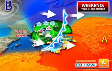 Previsioni meteo: freddo in stand-by nei prossimi giorni, nel weekend pioggia
