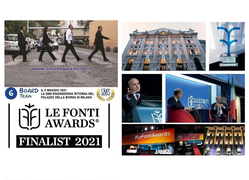 Premio “Le Fonti”, Sms Engineering finalista come ceo ed eccellenza dell’anno Premio “Le Fonti”, Sms Engineering finalista come ceo ed eccellenza dell’anno