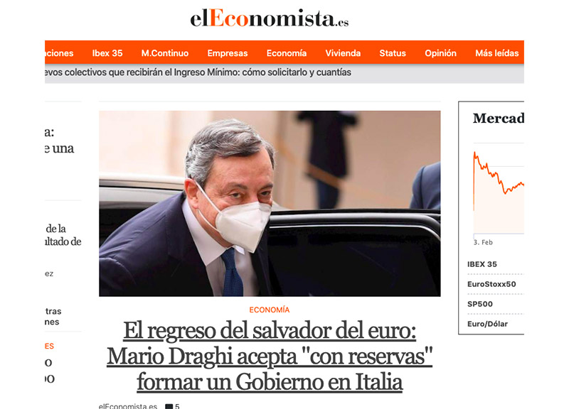 Draghi in prima sui media “ecofin”. Super Mario pronto per la leadership Ue Draghi in prima sui media “ecofin”. Super Mario pronto per la leadership Ue