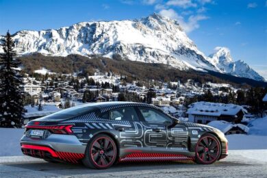 Mondiali di sci Cortina 2021: debutta la Audi RS e-tron GT prototipo