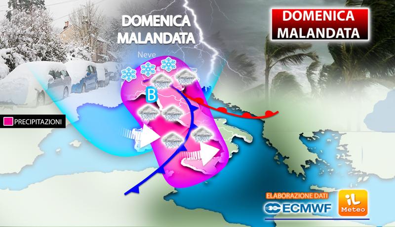 Meteo, “treno” di maltempo travolge l’Italia: NEVE e TEMPORALI ovunque. MAPPA Meteo, “treno” di maltempo travolge l’Italia: NEVE e TEMPORALI ovunque. MAPPA
