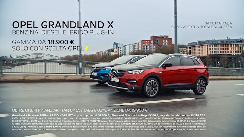 Opel Grandland X Plug-in-Hybrid debutta in TV con l’ambassador Mika Opel Grandland X Plug-in-Hybrid debutta in TV con l’ambassador Mika