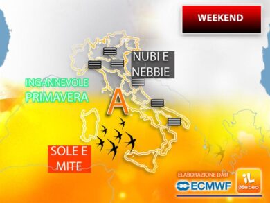 Meteo, inganno di primavera nel weekend: clima mite con nubi e nebbie