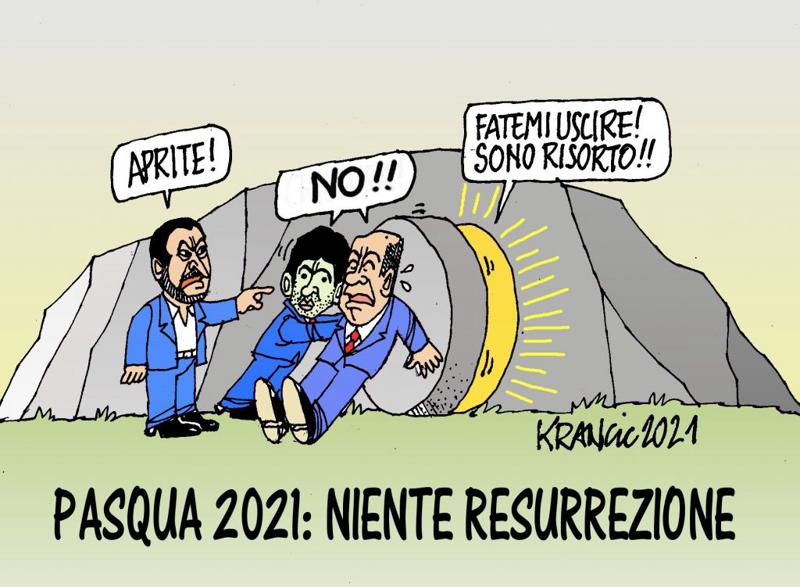 Covid vissuto con ironia/ Gesù risorge ma Zinga e Speranza chiudono tutto… Covid vissuto con ironia/ Gesù risorge ma Zinga e Speranza chiudono tutto…