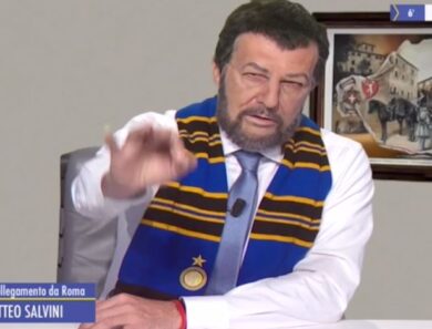 Salvini interista, l’imitazione esilarante a Quelli che il Calcio. VIDEO
