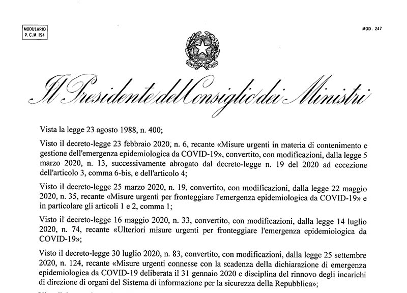 Galleria foto 'Dpcm, il testo integrale. Tutte le (contestate) misure di Draghi' - foto 1