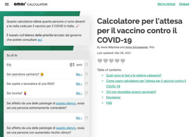 Vaccino, l’algoritmo calcola il turno: così i soggetti sani lo faranno nel ’22