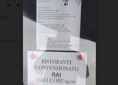 Ristorante aperto a Sanremo per il Festival? La foto che divide il web