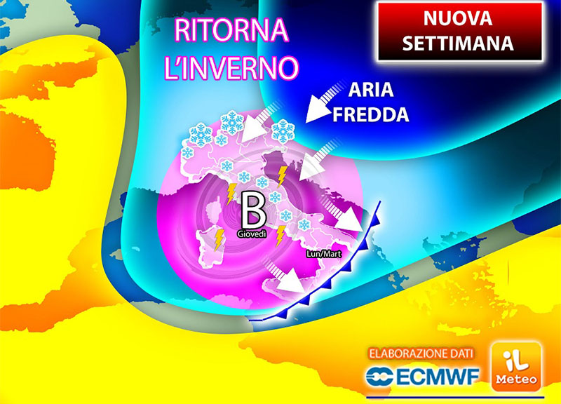 Previsioni meteo, attenzione: torna la neve, anche in pianura! Dove e quando