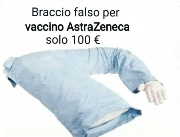 Covid vissuto con ironia/ Vaccino AstraZeneca? Sì ma sul braccio finto… Covid vissuto con ironia/ Vaccino AstraZeneca? Sì ma sul braccio finto…