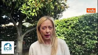 Meloni, messaggio al congresso dei Conservatori Ue in perfetto inglese. VIDEO