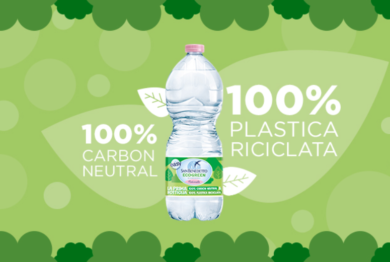 Acqua San Benedetto lancia la prima bottiglia 100% riciclata e carbon neutral