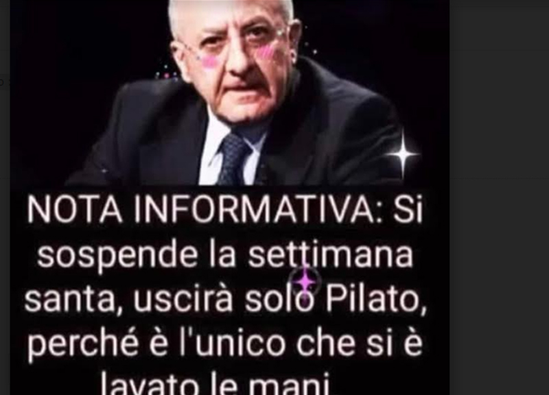 Coronavirus, settimana Santa stop: ma Pilato esce perché.. L’ironia del web Coronavirus, settimana Santa stop: ma Pilato esce perché.. L’ironia del web