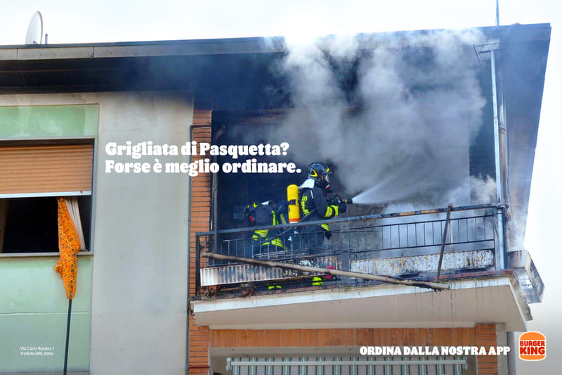 Burger King, la grigliata di Pasquetta finita male diventa pubblicità Burger King, la grigliata di Pasquetta finita male diventa pubblicità