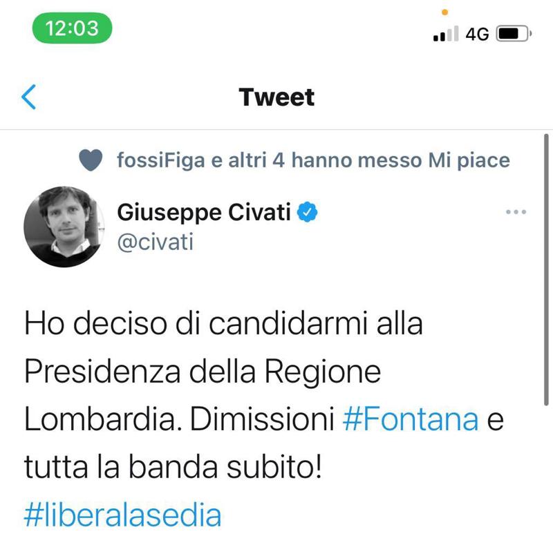 Lombardia, Civati si candida alla presidenza Lombardia, Civati si candida alla presidenza