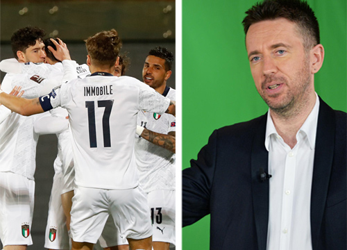 Ascolti tv, Italia di Mancini gol che batte la Ferilli. Scanzi-Travaglio giù Ascolti tv, Italia di Mancini gol che batte la Ferilli. Scanzi-Travaglio giù