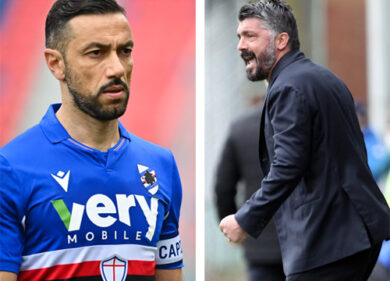 Quagliarella litiga con Gattuso. Il tecnico del Napoli: “Non rompere i…”