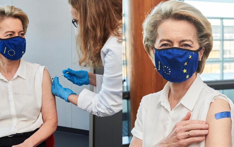 Covid, Ursula Von der Leyen riceve la prima dose di vaccino: “Sono contenta” Covid, Ursula Von der Leyen riceve la prima dose di vaccino: “Sono contenta”