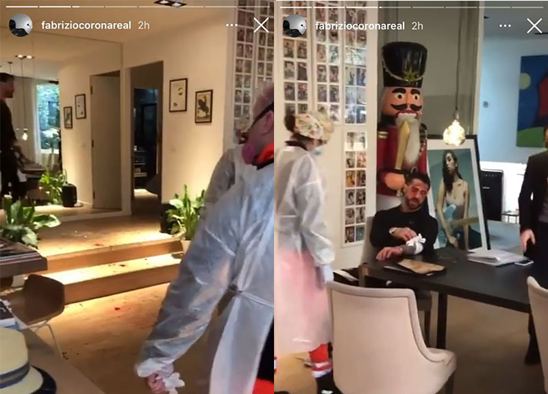 Galleria foto 'Fabrizio Corona si taglia le braccia, soccorso a casa. Video choc su Instagram' - foto 1