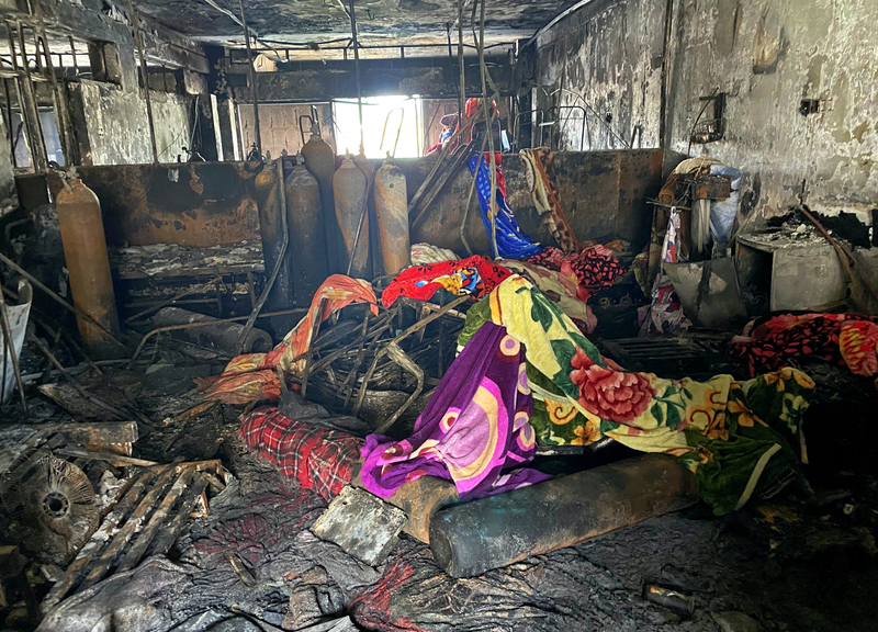 Baghdad, l’incendio in un ospedale Covid avvenuto domenica 24 Aprile