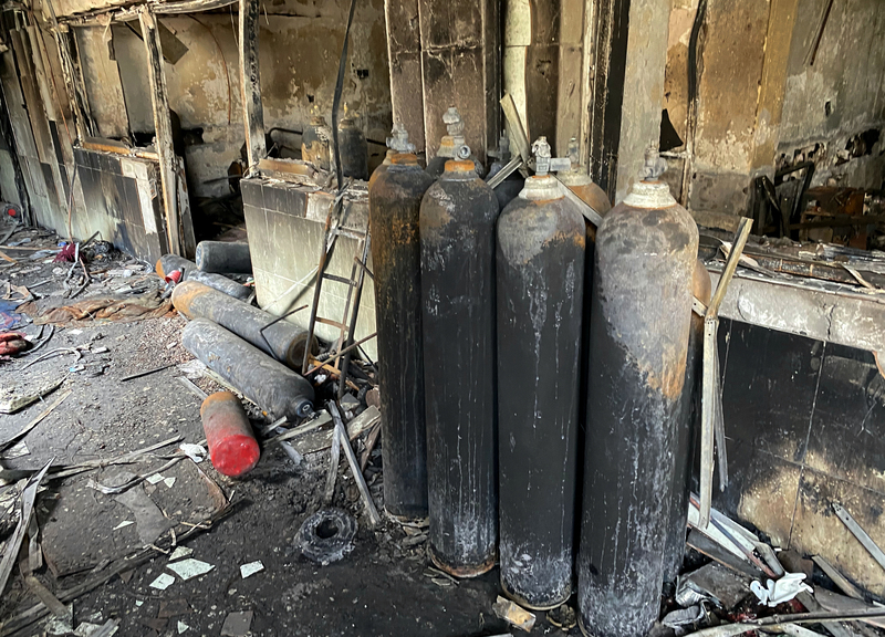 Baghdad, l’incendio in un ospedale Covid avvenuto domenica 24 Aprile