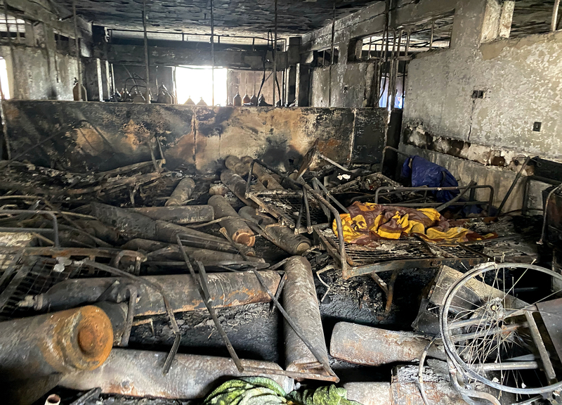 Baghdad, l’incendio in un ospedale Covid avvenuto domenica 24 Aprile