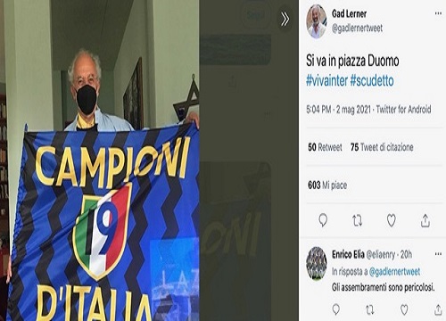 Festa Inter, “Si va in piazza Duomo”: l’appello social di Lerner Festa Inter, “Si va in piazza Duomo”: l’appello social di Lerner