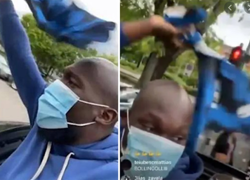 Lukaku show, festa scudetto dell’Inter in macchina per le strade di Milano Lukaku show, festa scudetto dell’Inter in macchina per le strade di Milano