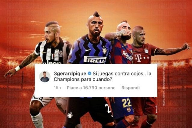 Piquè prende in giro Vidal: “L’Inter ha vinto lo scudetto contro gli zoppi…” Piquè prende in giro Vidal: “L’Inter ha vinto lo scudetto contro gli zoppi…”