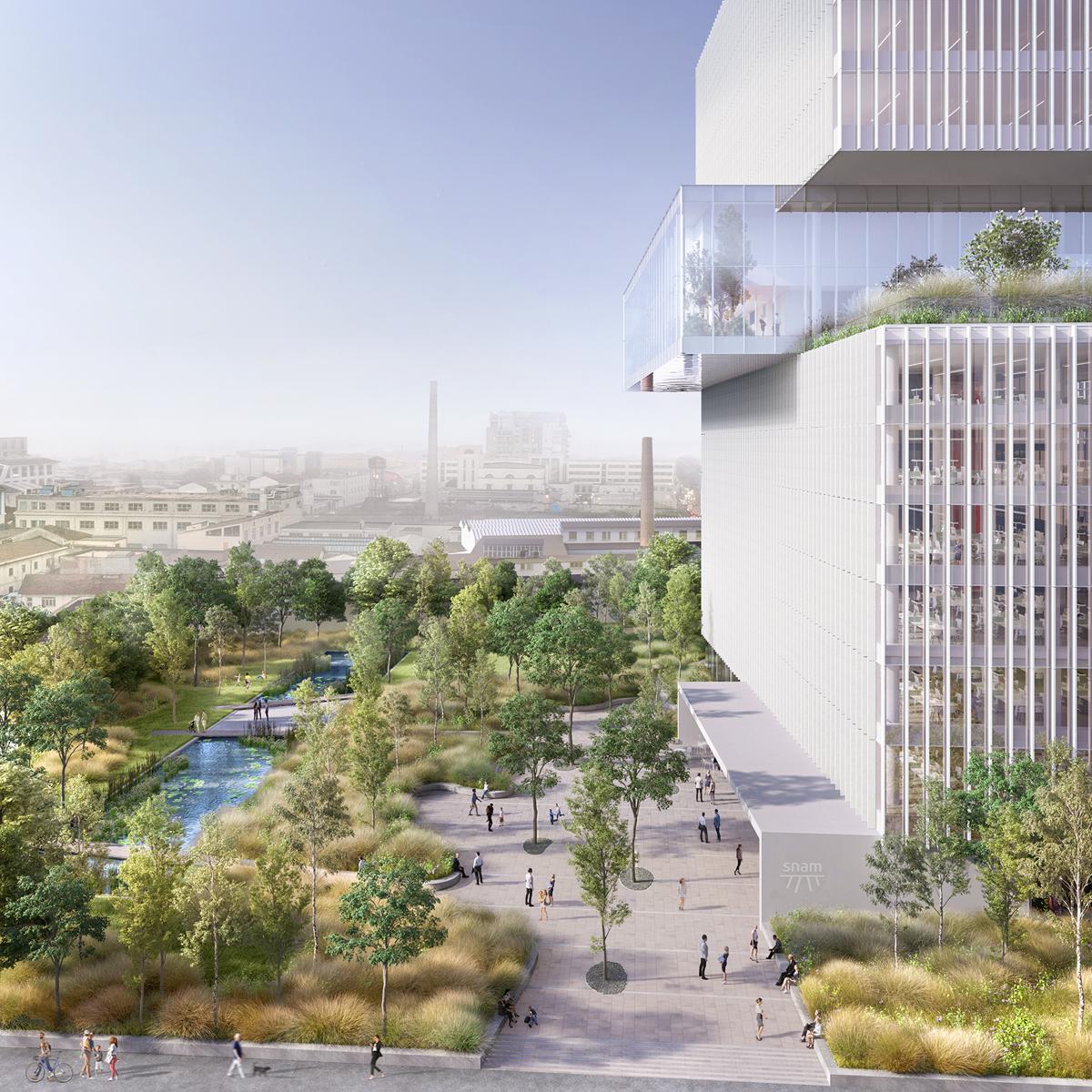 Snam: nuova sede a Milano nel distretto “Symbiosis” a sud di Porta Romana Snam: nuova sede a Milano nel distretto “Symbiosis” a sud di Porta Romana