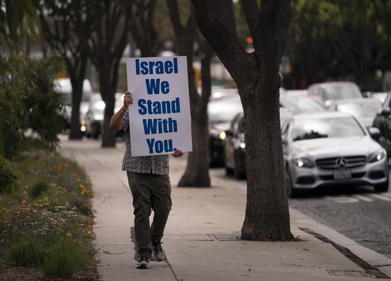 Manifestazioni a sostegno di Israele nel conflitto con Palestina a Los Angelse Manifestazioni a sostegno di Israele nel conflitto con Palestina a Los Angelse