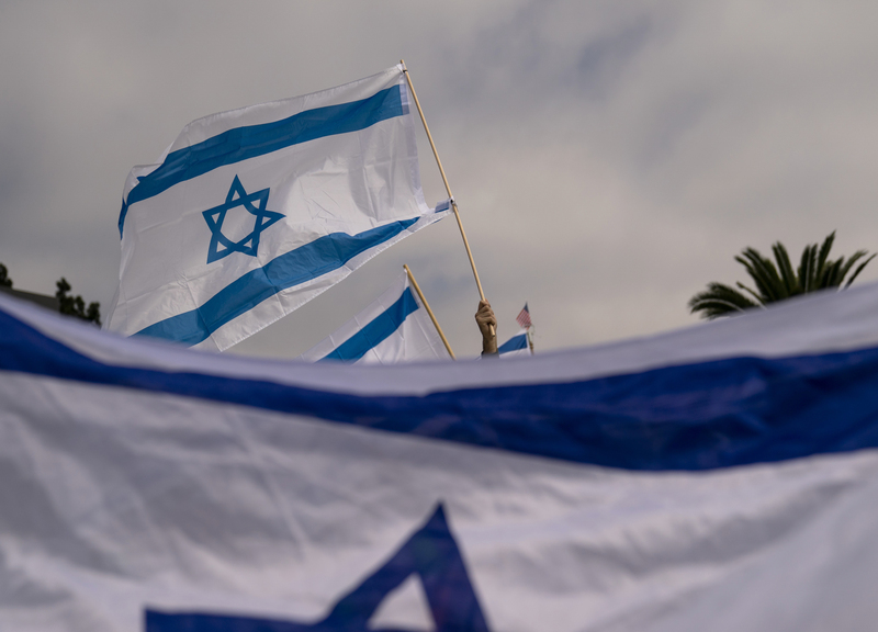 Manifestazioni a sostegno di Israele nel conflitto con Palestina a Los Angelse Manifestazioni a sostegno di Israele nel conflitto con Palestina a Los Angelse