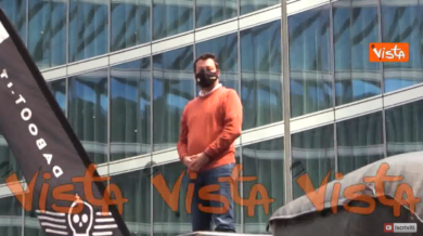 Matteo Salvini, il leader della Lega “stuntman” per un giorno