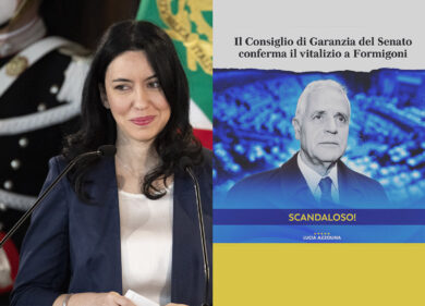 Azzolina caos social: “Vitalizio a Formigoni è scatarrare su cittadini onesti”