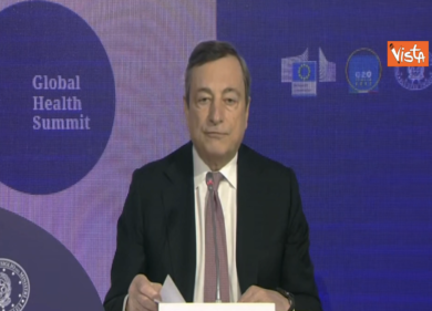 Global Healt Summit a Roma, Draghi: “Ok a sospensione brevetti dei vaccini”