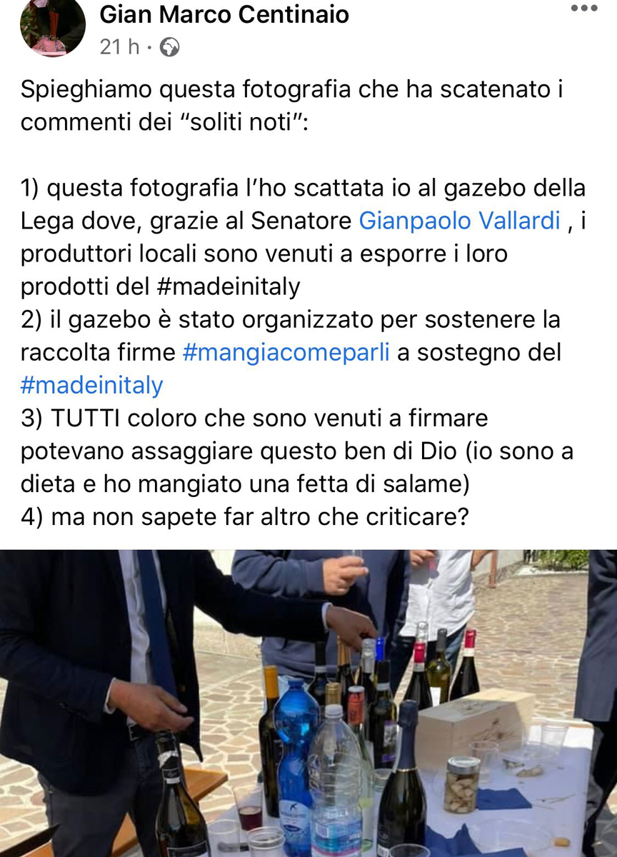Il salame leghista di Centinaio fa impazzire gli animalisti: “Noi votiamo”