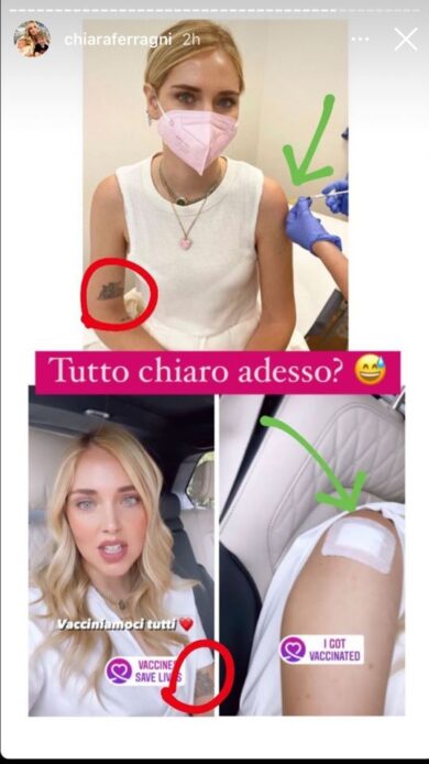 Chiara Ferragni, vaccino finto? I sospetti degli utenti in rete (smentiti)