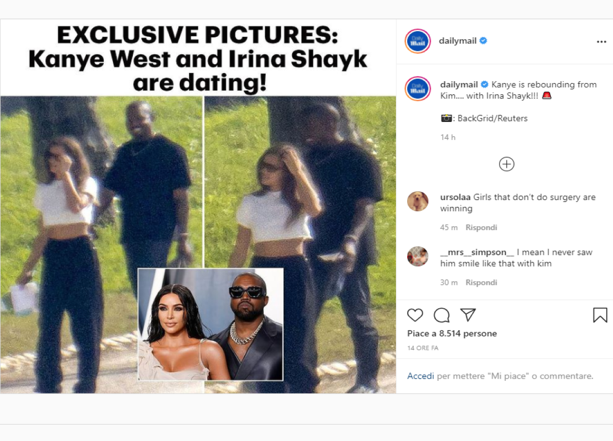 Irina Shayk e Kaney West insieme in vacanza, Kim Kardashian in lacrime. FOTO