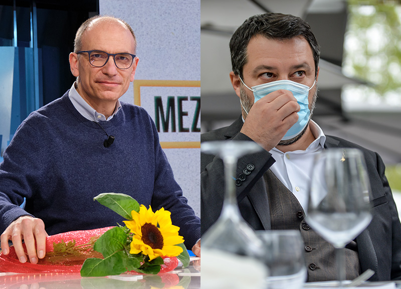 Bomba migranti sul governo. Neanche Draghi può mettere d’accordo Letta-Salvini Bomba migranti sul governo. Neanche Draghi può mettere d’accordo Letta-Salvini