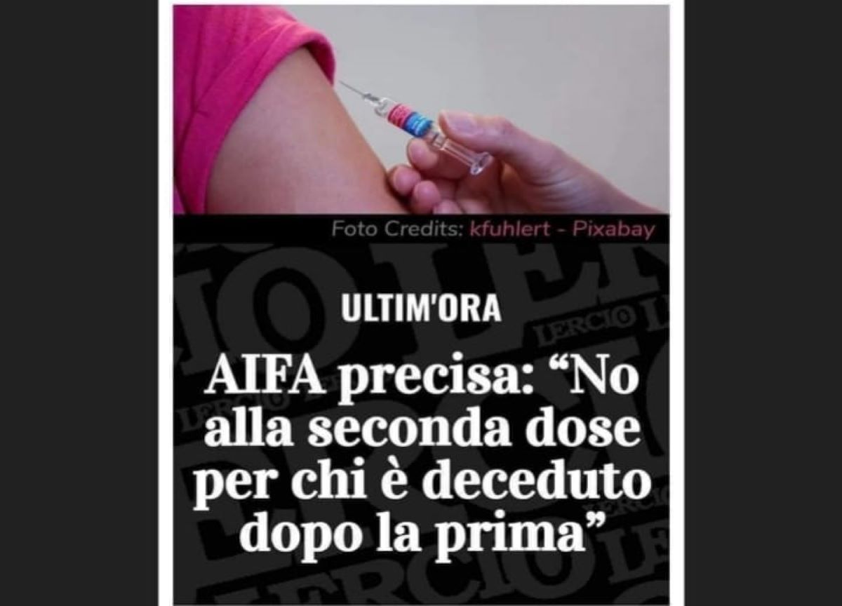 Covid vissuto con ironia: 2ª dose di vaccino? No a chi è morto dopo la prima Covid vissuto con ironia: 2ª dose di vaccino? No a chi è morto dopo la prima