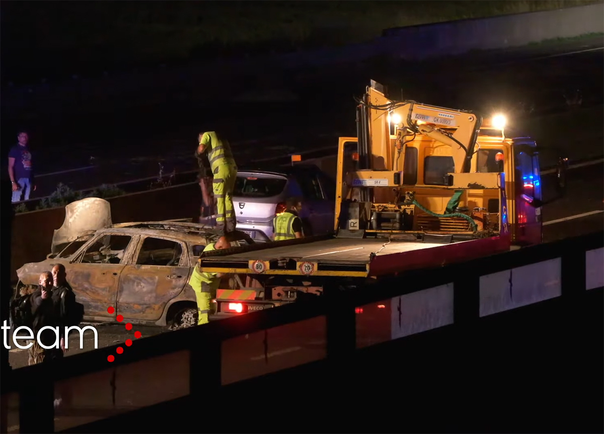 Assalto a un portavalori sull’autostrada A1: spari e auto in fiamme Assalto a un portavalori sull’autostrada A1: spari e auto in fiamme