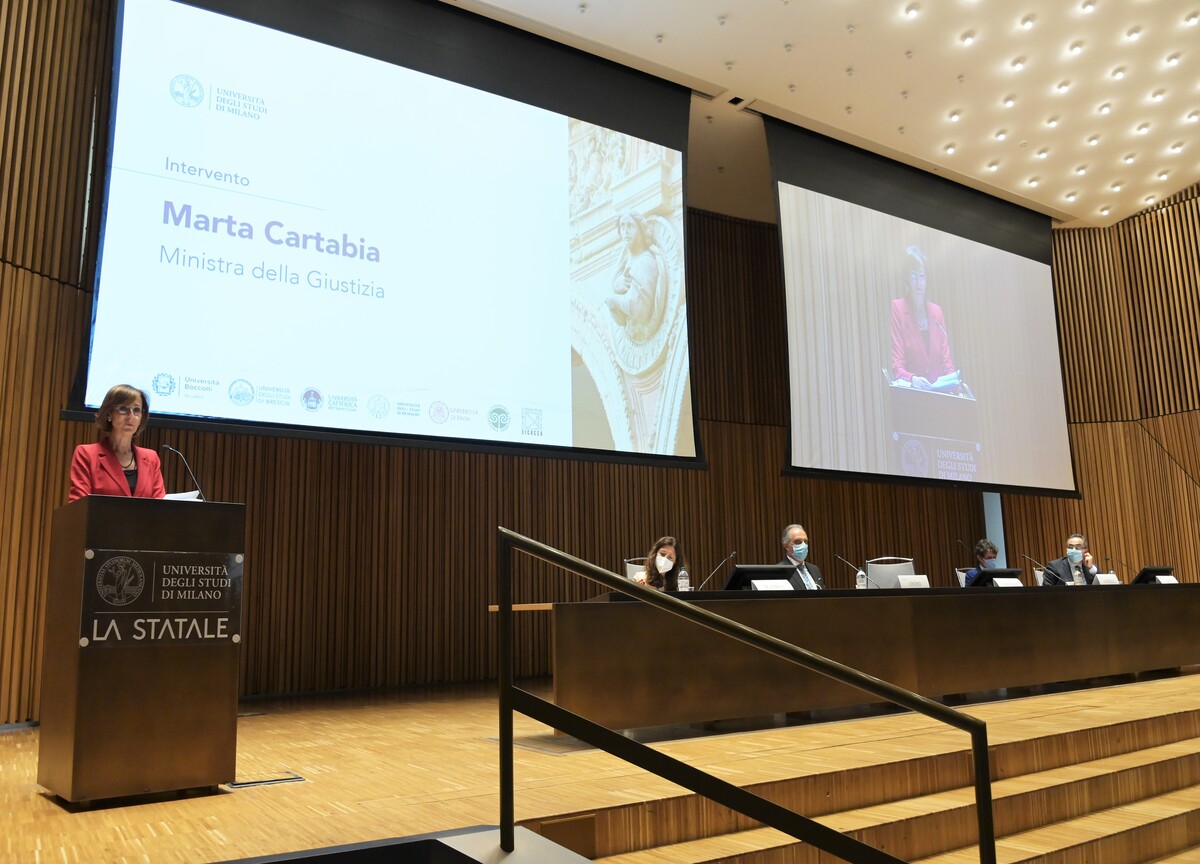 Il Ministro Marta Cartabia all’Università Statale di Milano Il Ministro Marta Cartabia all’Università Statale di Milano