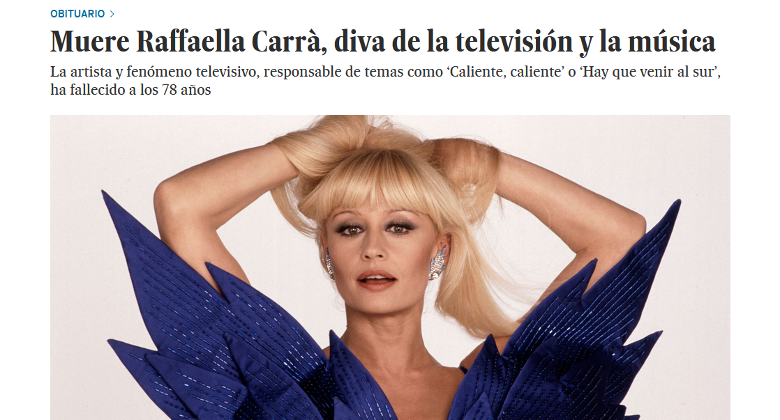 Raffaella Carrà unisce Italia e Spagna, rivali negli Europei di calcio Raffaella Carrà unisce Italia e Spagna, rivali negli Europei di calcio