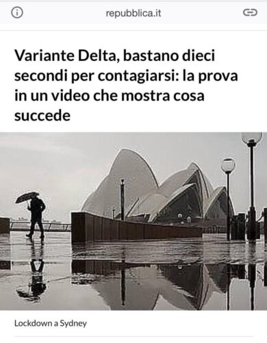 Variante Delta: dieci secondi ed è contagio – iltg VERO GIORNALE