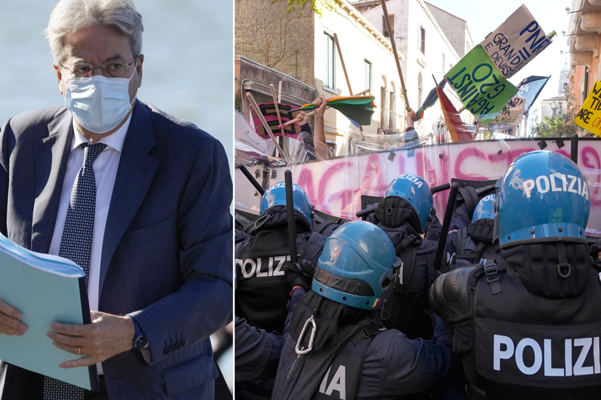 G20, ok a tassazione multinazionali. Venezia, scontri manifestanti-polizia G20, ok a tassazione multinazionali. Venezia, scontri manifestanti-polizia