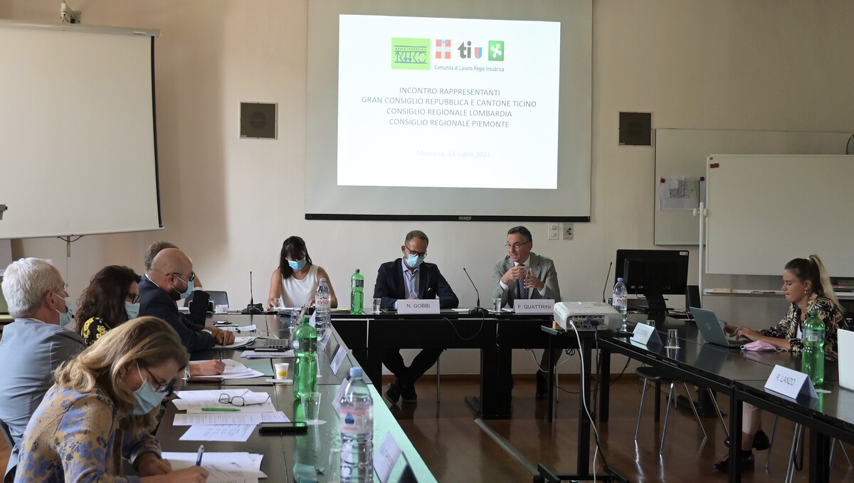 Regio Insubrica vertice con i rappresentanti dei Consigli regionali di Ticino, Lombardia e Piemonte.