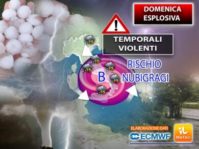 Previsioni meteo, ciclone al Sud: domenica a rischio maltempo estremo