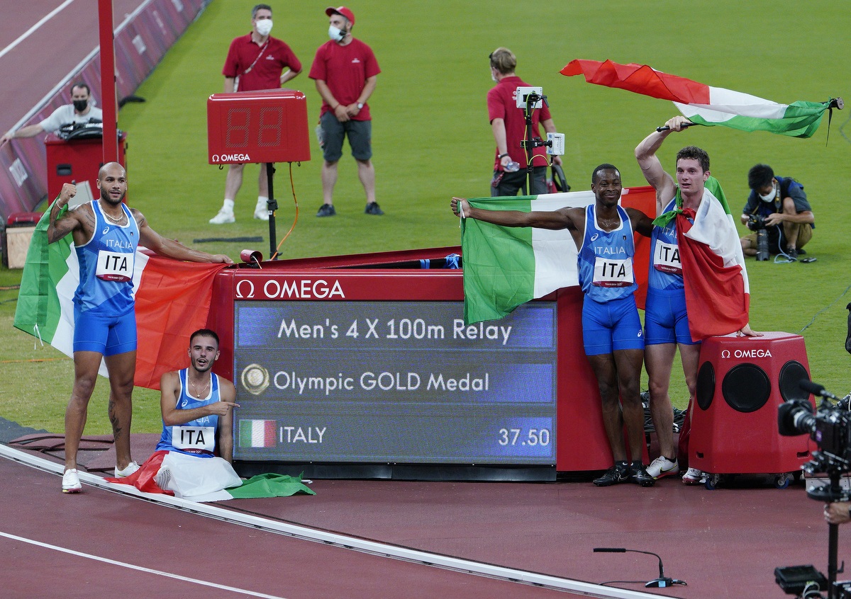 Olimpiadi Tokyo 2020, incredibile Italia: medaglia d’oro alla staffetta 4×100