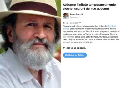 Becchi: “Io e il direttore di Affari sospesi da Twitter per l’ivermectina”