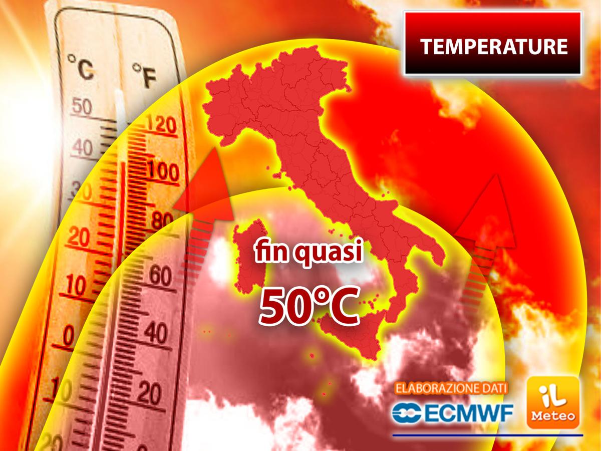 Allarme meteo, picchi di 50° per la settimana più calda: ecco dove e quando Allarme meteo, picchi di 50° per la settimana più calda: ecco dove e quando